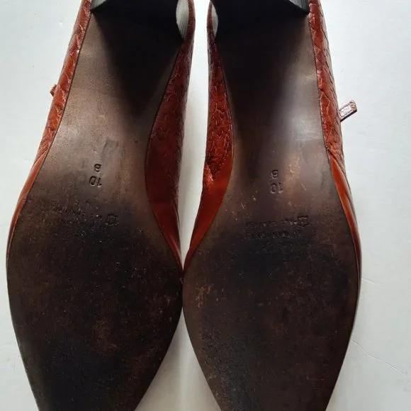 Amalfi By Rangoni All Leather Stappy Heel Size 10B - Picture 5 of 8